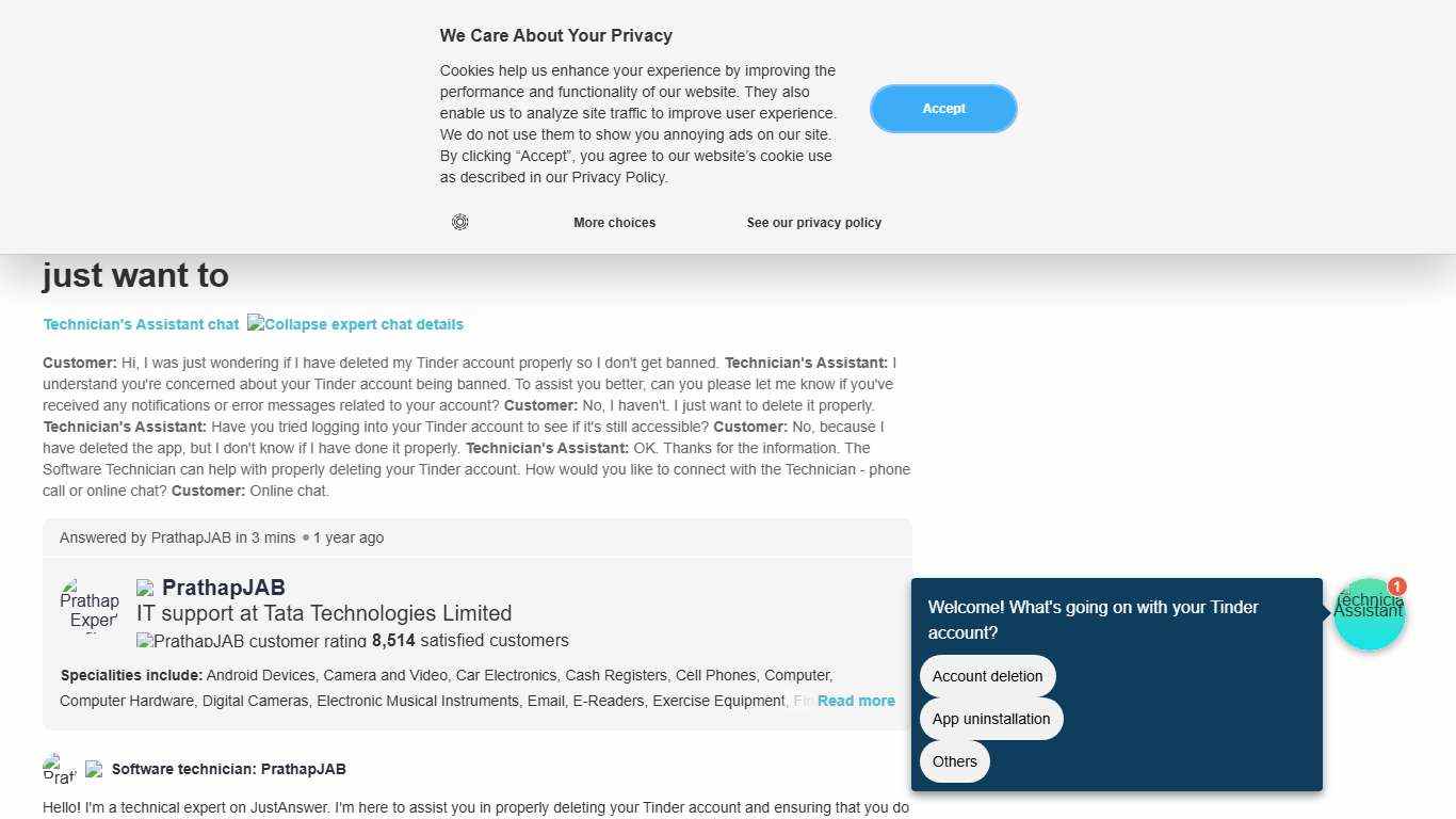 I was just wondering if I have deleted my tinder account properly so I don't get banned. No I haven't I just want to